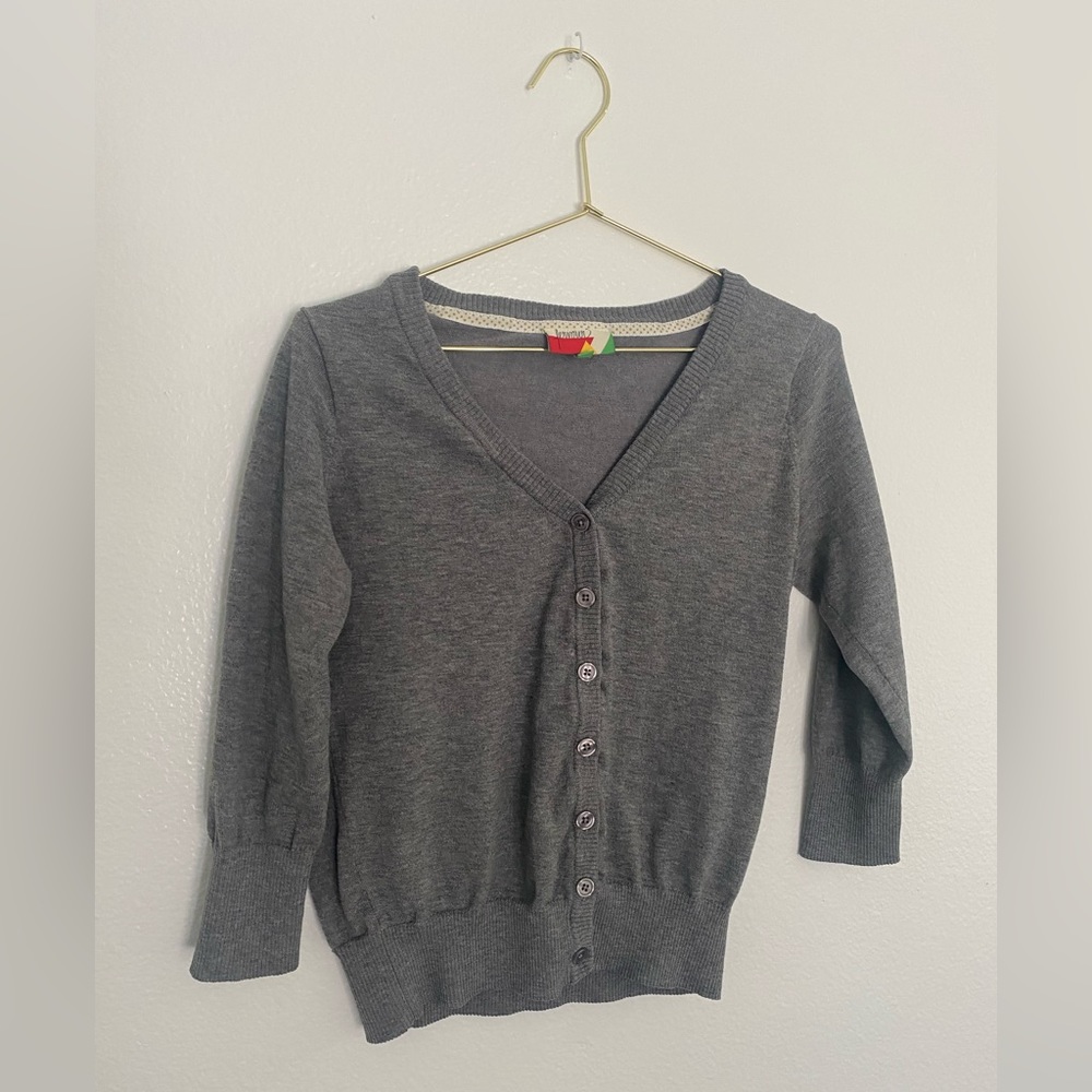 3/4 Sleeve Button Up Office Sweater